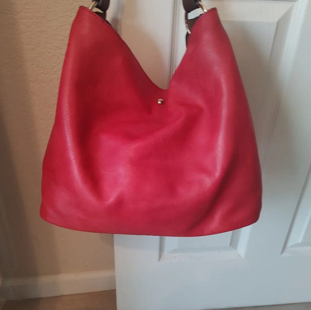 Red Boho Chain Shoulder Bag